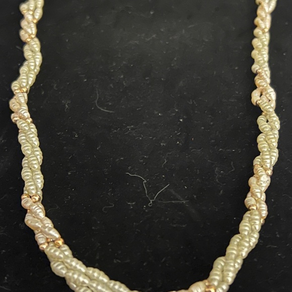 Elegant Baroque Freshwater Pearl Twisted Necklace - Picture 3 of 9
